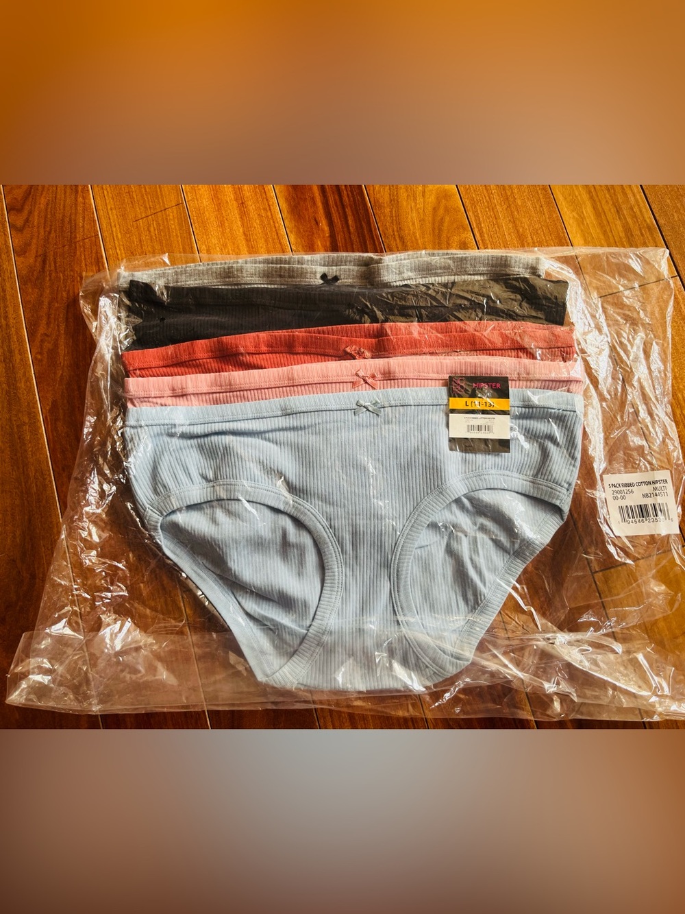 NWT No Boundaries Cotton Ribbed Hipster Panty Set